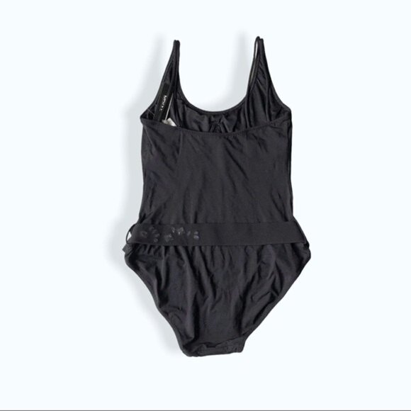 DKNY Women's Black One Piece Swimsuit with Belt - Picture 2 of 9